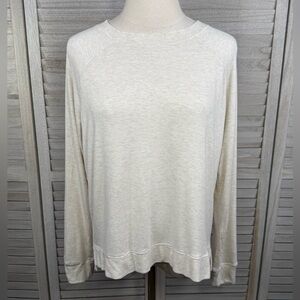 ALFANI (Intimates) Long Sleeve Sleep Shirt Cream Heather-Medium